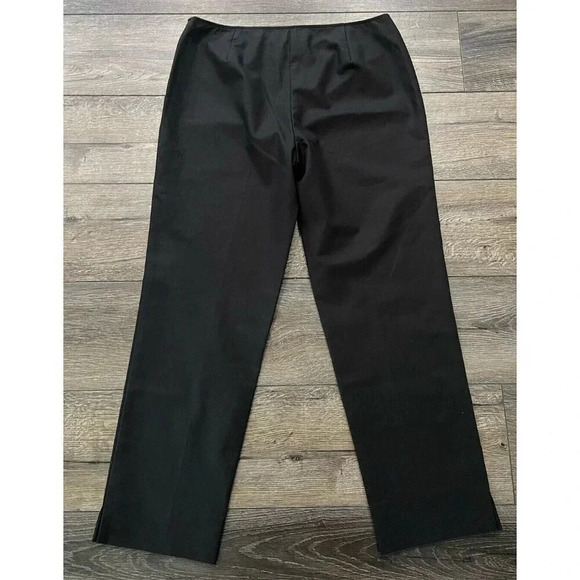 NWT Lafayette 148 New York Bleeker Pants Side Zip Cropped Black Size 8 New - Picture 4 of 5